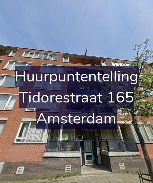 Foto gevel Huurpuntentelling voor Tidorestraat 165, Amsterdam