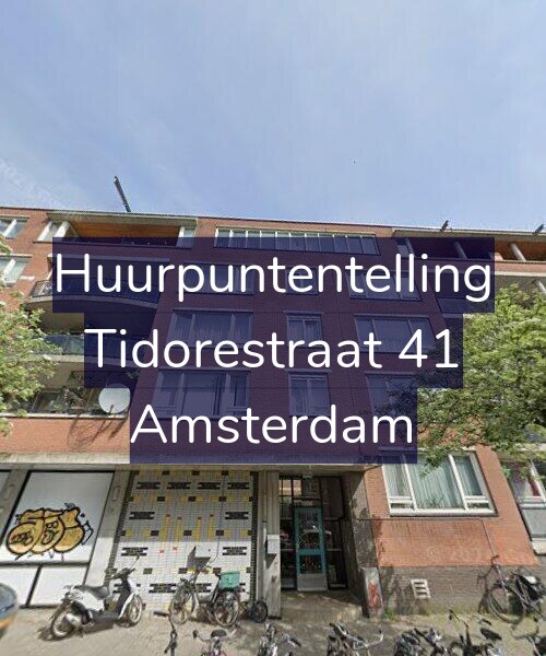 Foto gevel Huurpuntentelling voor Tidorestraat 41, Amsterdam