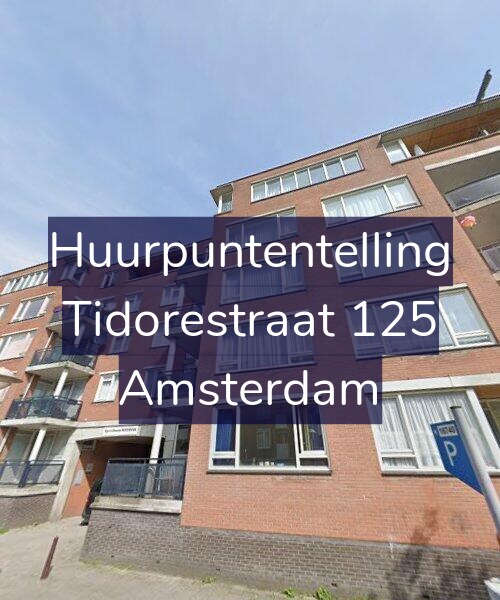 Foto gevel Huurpuntentelling voor Tidorestraat 125, Amsterdam
