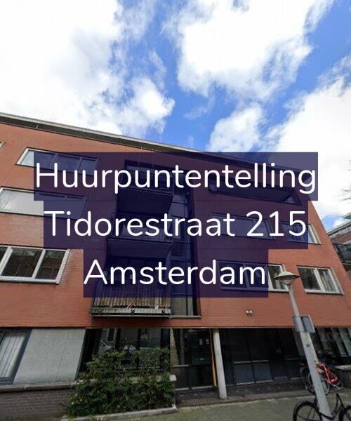 Foto gevel Huurpuntentelling voor Tidorestraat 215, Amsterdam