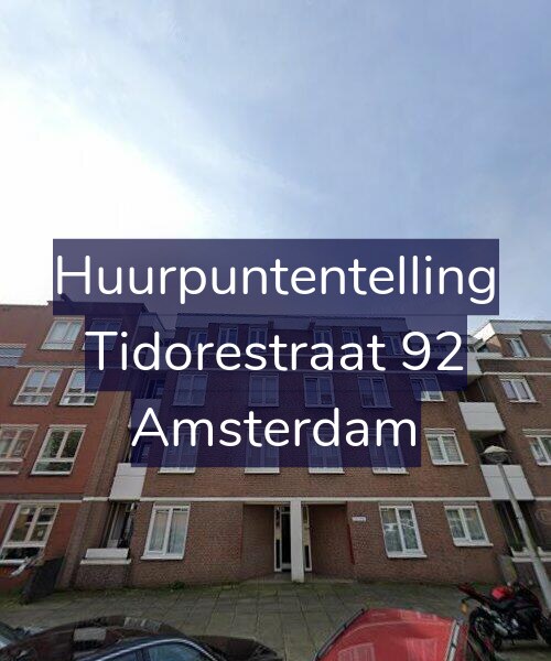 Foto gevel Huurpuntentelling voor Tidorestraat 92, Amsterdam