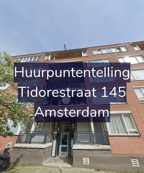 Foto gevel Huurpuntentelling voor Tidorestraat 145, Amsterdam