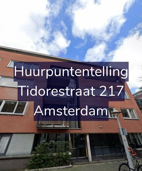 Foto gevel Huurpuntentelling voor Tidorestraat 217, Amsterdam