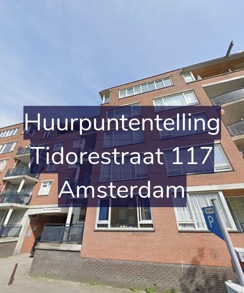 Foto gevel Huurpuntentelling voor Tidorestraat 117, Amsterdam