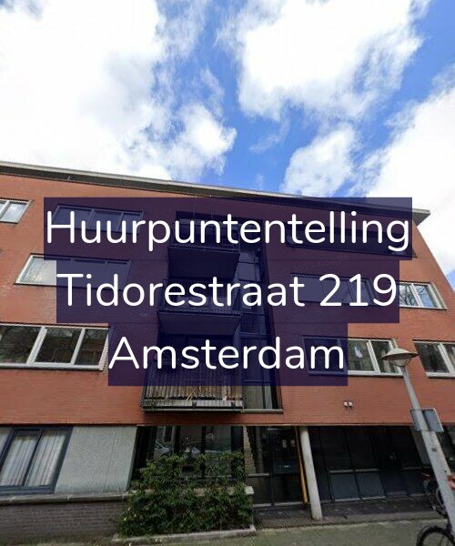 Foto gevel Huurpuntentelling voor Tidorestraat 219, Amsterdam