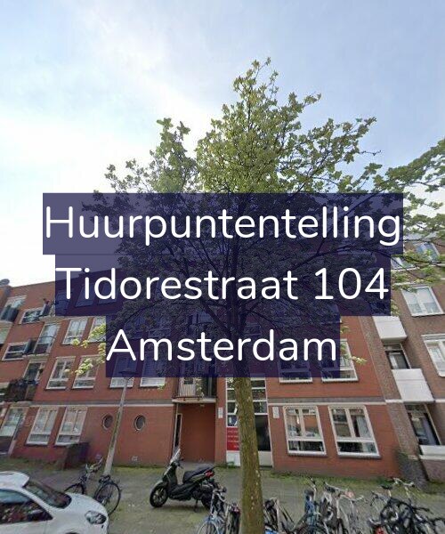 Foto gevel Huurpuntentelling voor Tidorestraat 104, Amsterdam