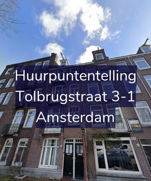 Foto gevel Huurpuntentelling voor Tolbrugstraat 3-1, Amsterdam