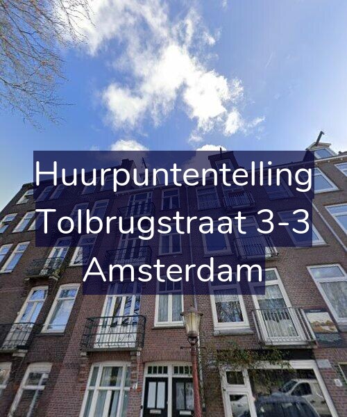 Foto gevel Huurpuntentelling voor Tolbrugstraat 3-3, Amsterdam