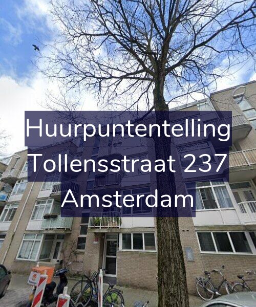 Foto gevel Huurpuntentelling voor Tollensstraat 237, Amsterdam
