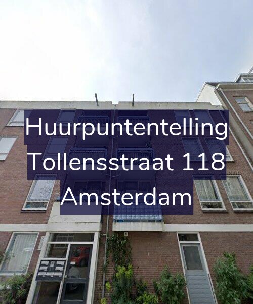 Foto gevel Huurpuntentelling voor Tollensstraat 118, Amsterdam