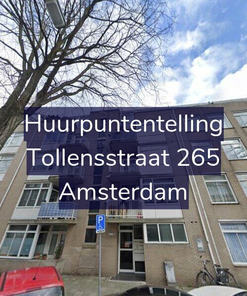 Foto gevel Huurpuntentelling voor Tollensstraat 265, Amsterdam