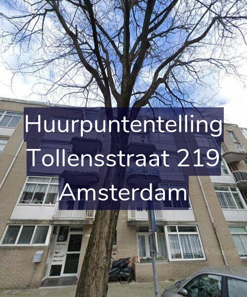 Foto gevel Huurpuntentelling voor Tollensstraat 219, Amsterdam