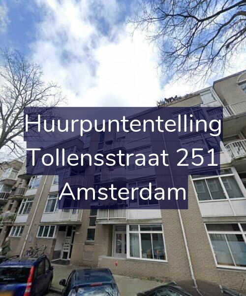 Foto gevel Huurpuntentelling voor Tollensstraat 251, Amsterdam