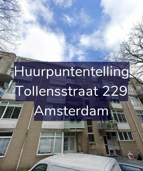Foto gevel Huurpuntentelling voor Tollensstraat 229, Amsterdam