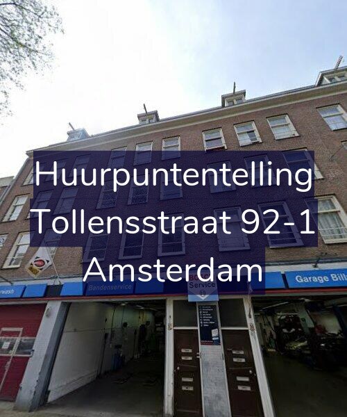 Foto gevel Huurpuntentelling voor Tollensstraat 92-1, Amsterdam