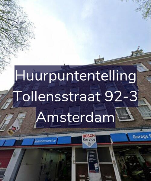 Foto gevel Huurpuntentelling voor Tollensstraat 92-3, Amsterdam