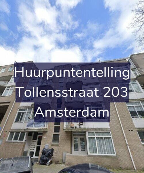 Foto gevel Huurpuntentelling voor Tollensstraat 203, Amsterdam