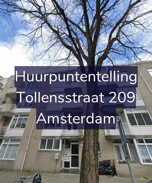 Foto gevel Huurpuntentelling voor Tollensstraat 209, Amsterdam