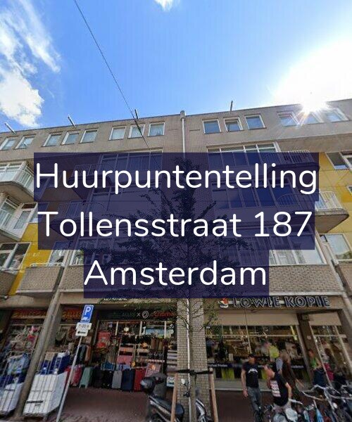 Foto gevel Huurpuntentelling voor Tollensstraat 187, Amsterdam
