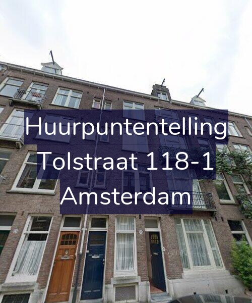 Foto gevel Huurpuntentelling voor Tolstraat 118-1, Amsterdam