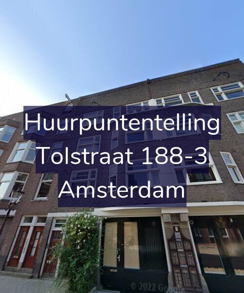 Foto gevel Huurpuntentelling voor Tolstraat 188-3, Amsterdam
