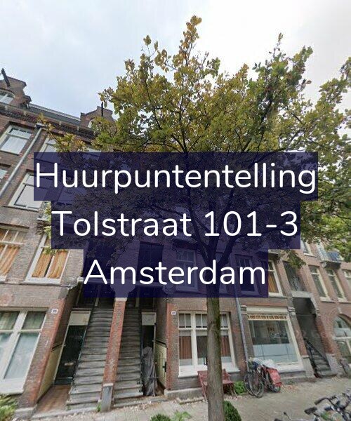 Foto gevel Huurpuntentelling voor Tolstraat 101-3, Amsterdam