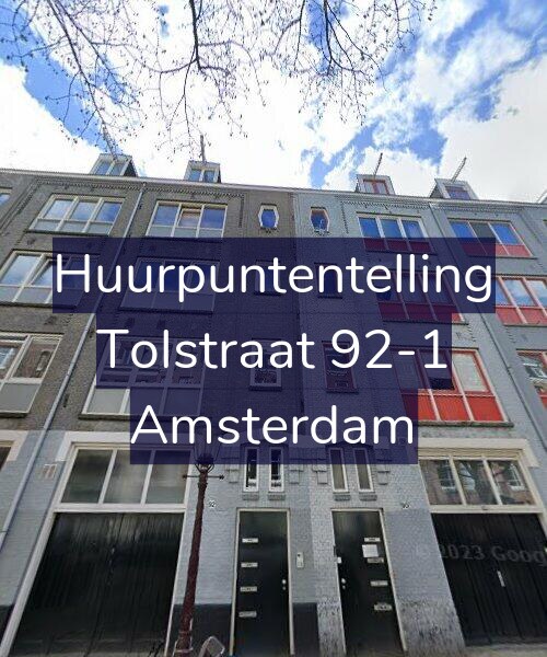 Foto gevel Huurpuntentelling voor Tolstraat 92-1, Amsterdam