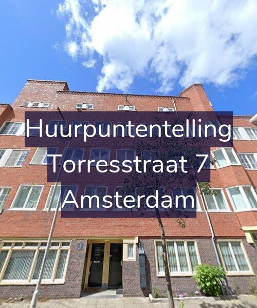 Foto gevel Huurpuntentelling voor Torresstraat 7, Amsterdam