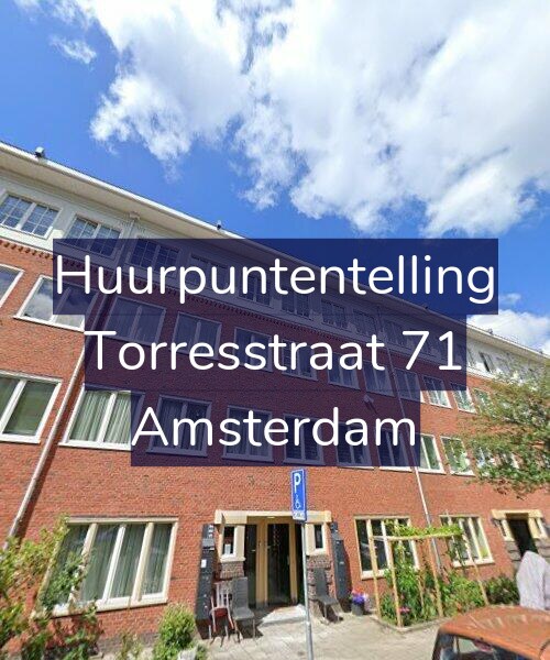 Foto gevel Huurpuntentelling voor Torresstraat 71, Amsterdam
