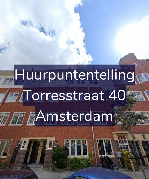 Foto gevel Huurpuntentelling voor Torresstraat 40, Amsterdam