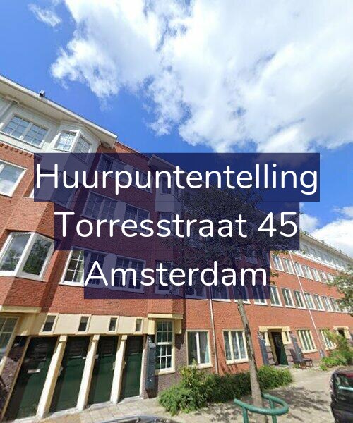 Foto gevel Huurpuntentelling voor Torresstraat 45, Amsterdam