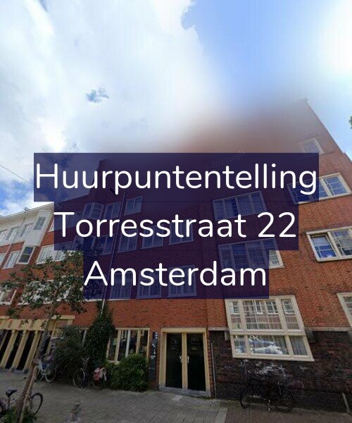 Foto gevel Huurpuntentelling voor Torresstraat 22, Amsterdam
