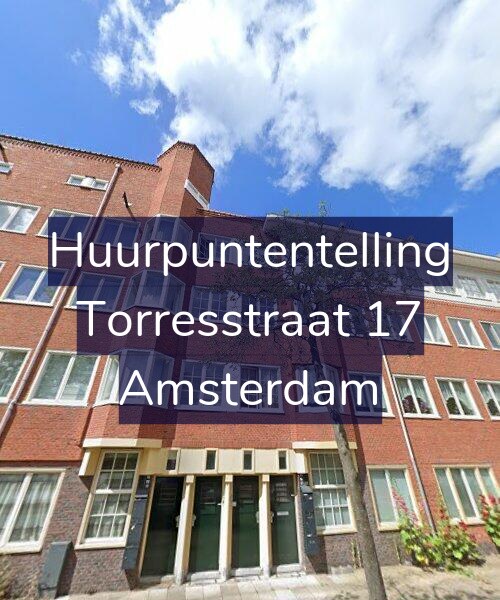 Foto gevel Huurpuntentelling voor Torresstraat 17, Amsterdam