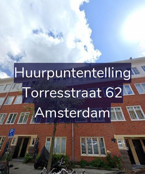 Foto gevel Huurpuntentelling voor Torresstraat 62, Amsterdam