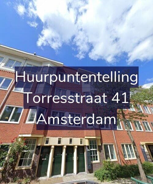 Foto gevel Huurpuntentelling voor Torresstraat 41, Amsterdam