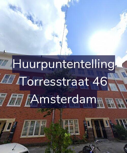 Foto gevel Huurpuntentelling voor Torresstraat 46, Amsterdam