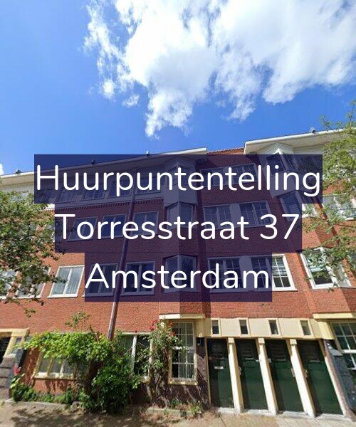 Foto gevel Huurpuntentelling voor Torresstraat 37, Amsterdam