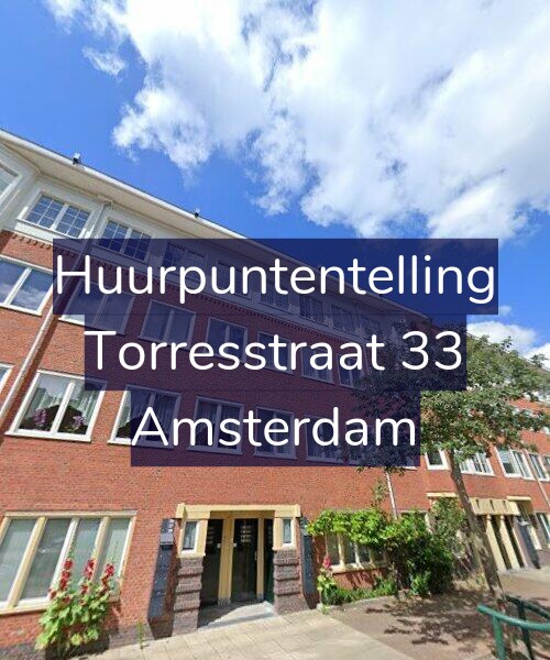 Foto gevel Huurpuntentelling voor Torresstraat 33, Amsterdam