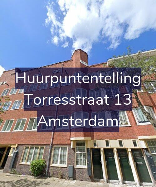 Foto gevel Huurpuntentelling voor Torresstraat 13, Amsterdam