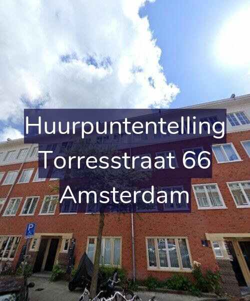 Foto gevel Huurpuntentelling voor Torresstraat 66, Amsterdam