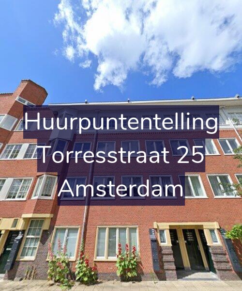Foto gevel Huurpuntentelling voor Torresstraat 25, Amsterdam