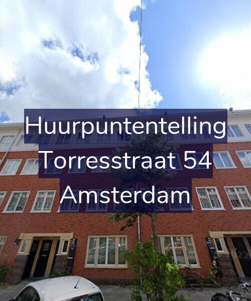 Foto gevel Huurpuntentelling voor Torresstraat 54, Amsterdam