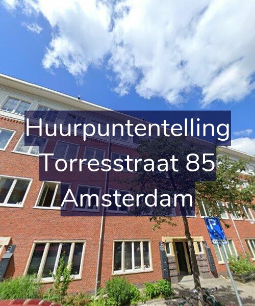 Foto gevel Huurpuntentelling voor Torresstraat 85, Amsterdam