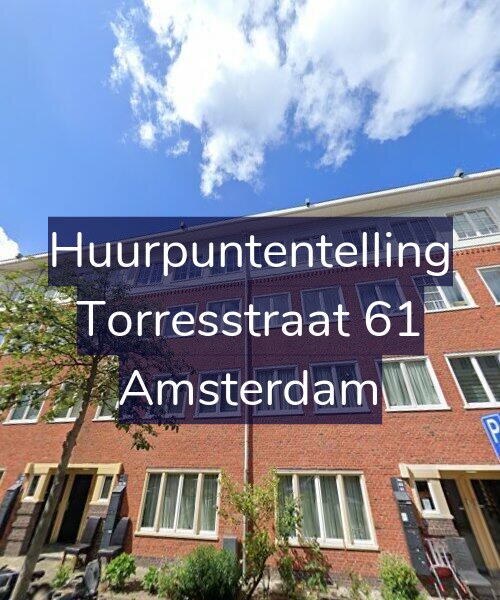 Foto gevel Huurpuntentelling voor Torresstraat 61, Amsterdam