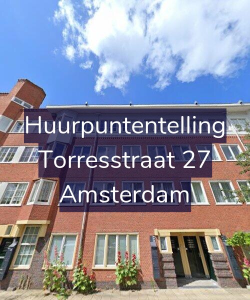 Foto gevel Huurpuntentelling voor Torresstraat 27, Amsterdam