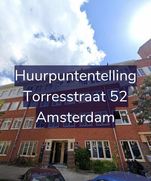 Foto gevel Huurpuntentelling voor Torresstraat 52, Amsterdam