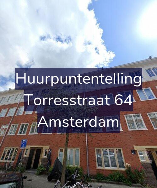 Foto gevel Huurpuntentelling voor Torresstraat 64, Amsterdam