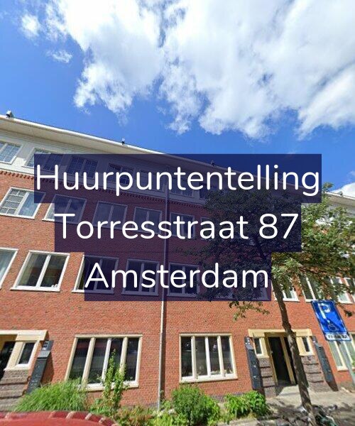 Foto gevel Huurpuntentelling voor Torresstraat 87, Amsterdam