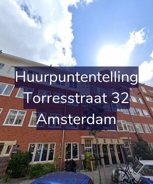 Foto gevel Huurpuntentelling voor Torresstraat 32, Amsterdam
