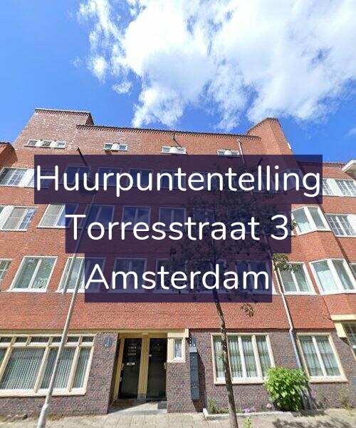 Foto gevel Huurpuntentelling voor Torresstraat 3, Amsterdam